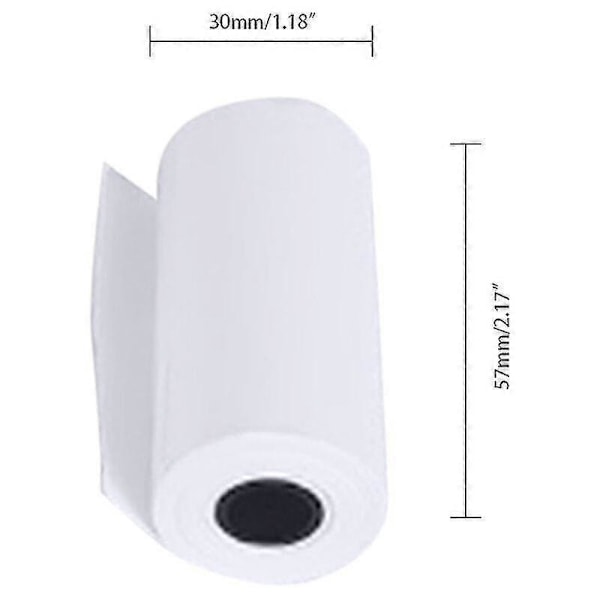 Termopappersrulle 57*30mm Dåliga Frågor Anteckningar Utskriftspapper För Mini Bärbar Foto Termisk Skrivare 10 Rullar