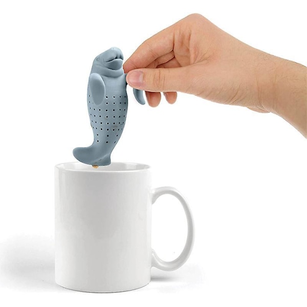Økologiske Vaskbare Silikonfiltre Manatee Form Infuser Fødevarekvalitet