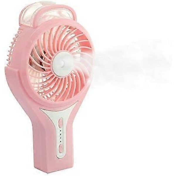 Intsun Mini Kannettava USB Sumutintuuletin Henkilökohtaisella Viilentävällä Sumutuskostuttimella Ladattava Kannettava Mini Sumutintuuletin pinkki
