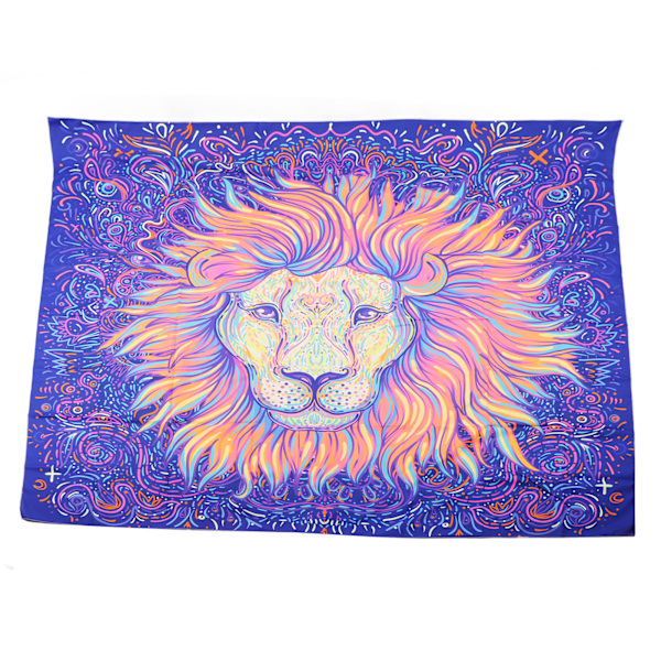 Blacklight Tapestry Animal Style Pehmeä ihoystävällinen hohtava pimeässä UV-reaktiivinen kuvakudos makuuhuonejuhliin Office Animal Style 200x150cm/78.7x59.1in