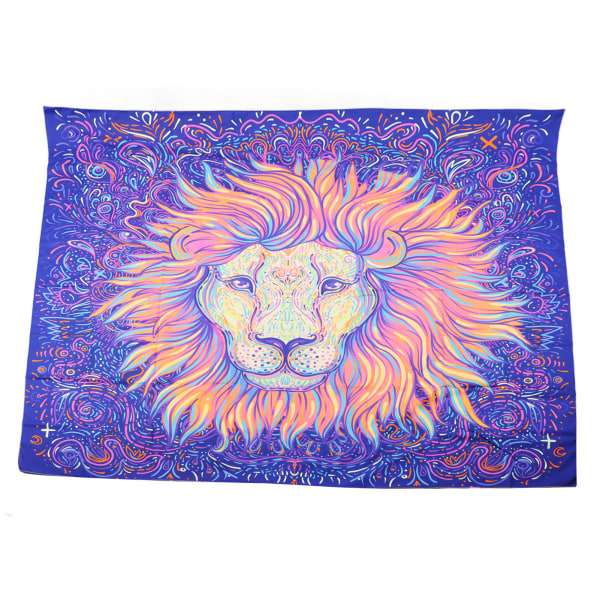Blacklight Tapestry Dyrestil Myk hudvennlig Glødende i mørk UV-reaktiv billedvev for soveromsfest Kontor Dyrestil 200x150cm/78.7x59.1in