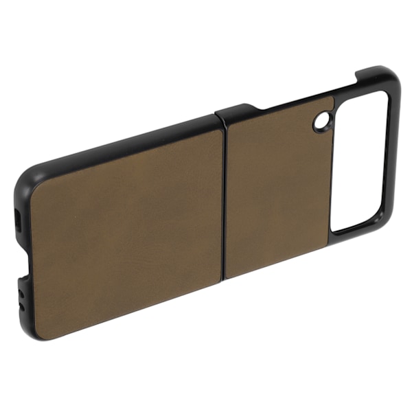 Lær Hard Case for Samsung Galaxy Z Flip 3 Mobiltelefon Støtsikker Anti-ripe Deksel Militær Grønn