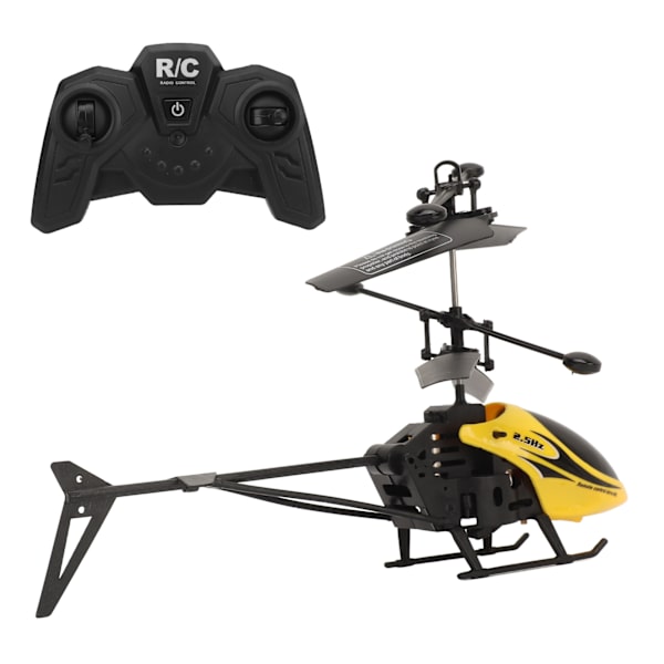 Miniatyr RC helikopter med lätt laddning Elektrisk RC drönare flygplan Höjdhållning Helikopterleksak för alla åldrar Gul
