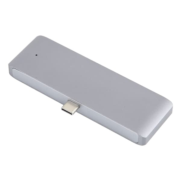 USB C Hub 4 i 1 aluminiumslegering USB C til USB USB3.0 HDTV AUX 3.5mm USB C Splitter til OS X Tablet Pro