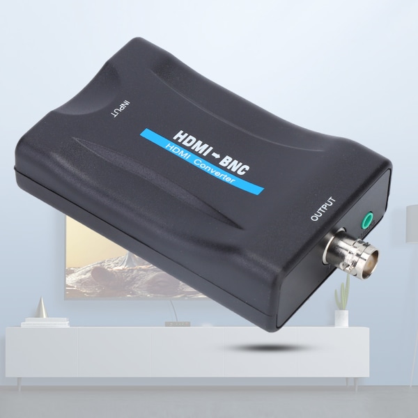 HDMI til BNC Composite Video og 3,5 mm Audio Signal Converter Adapter 480i 576i Understøtter NTSC / PAL