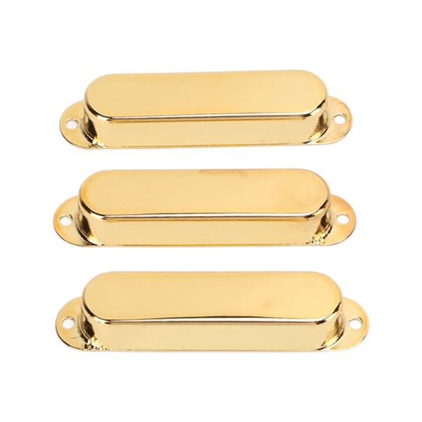 3 stk Elektrisk gitar Single Coil Pickup Deksel Kobber Instrument Tilbehør Sett Sett Gull