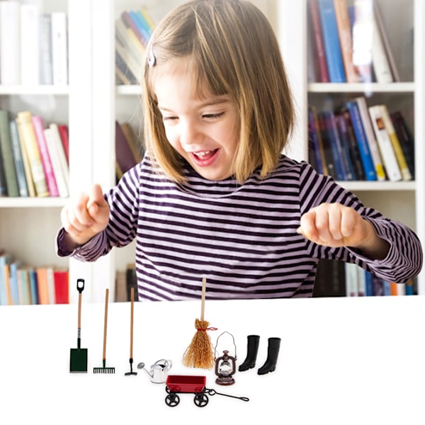 1:12 Miniature Dukkehus Simulation Mini Havearbejdsredskaber Udendørs Dekor Legetøj Vogn Tilbehør
