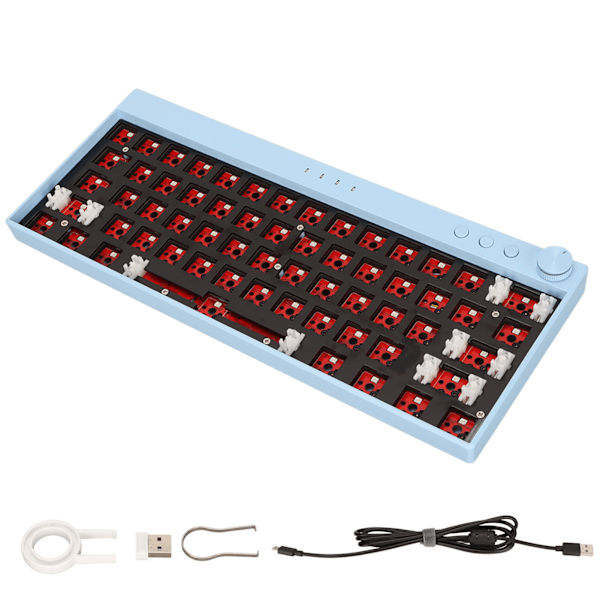 61-tangenters mekaniskt tangentbord DIY-kit RGB-bakgrundsbelysning Switch Hot Swap Custom mekaniskt spelande tangentbordskit Blå