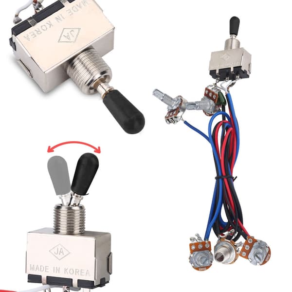 2 volym 2 ton 1 jack 500K potentiometrar 3-vägs omkopplare ledningsnät för Les Paul LP gitarr