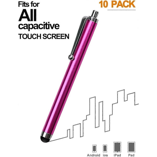 2025 Ny 10 stylus universal pekskärm kapacitiv stylus kompatibel med iPad, iPhone (slumpmässig färg)