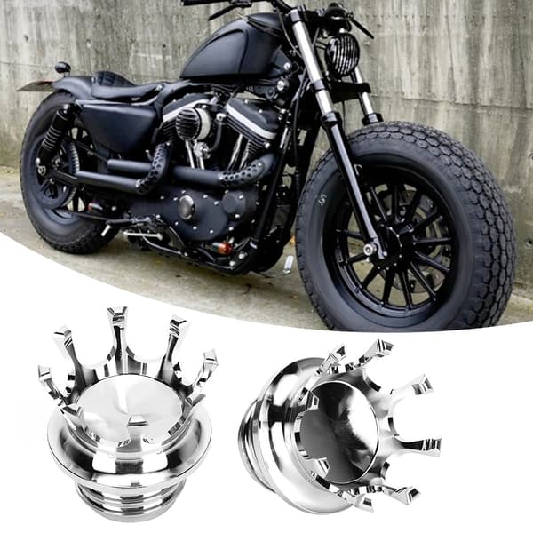 Bränsletanklock Bensinkapsyl Krona Typ Motorcykeltillbehör Passar till Defender FXDPSilver