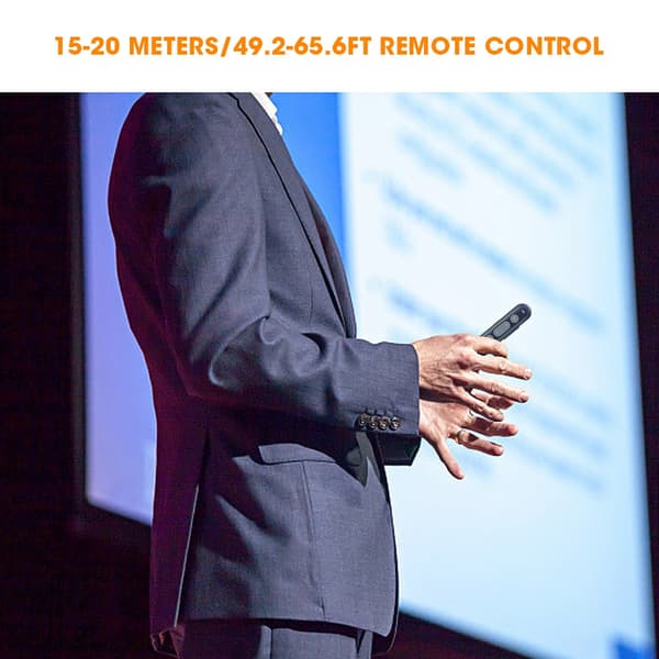 Trådlös Presentatörsklicker för PowerPoint, 2.4G, Batteridriven