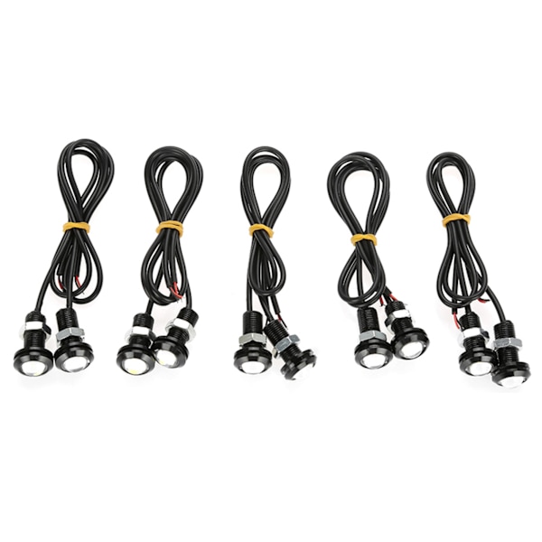 10kpl 10W 18mm White Eagle Eye FOG DRL LED moottori auton pään hännän takamerkkivalo