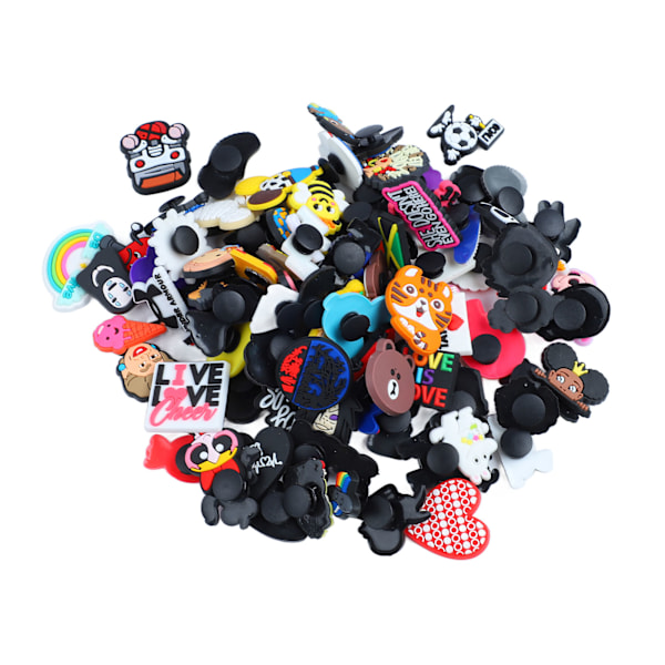 100 stk. Cartoon Sko Charm Vandtæt Udsøgt Multipurpose Sko Dekoration Charm til Fest DIY