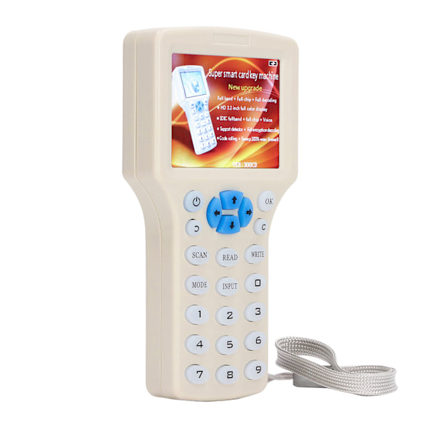 NFC-kortkopierare IC-kortläsare ID-nyckelskrivare 10 frekvens 2,8-tums display för 125 kHz 250 kHz