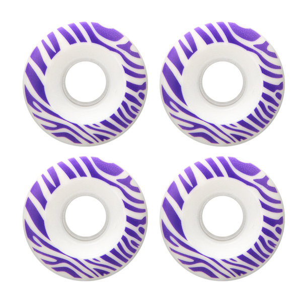 4 stk 55x33 mm PU dobbelt skæv skateboard skate skating hjul Brush Street 85A MS2406