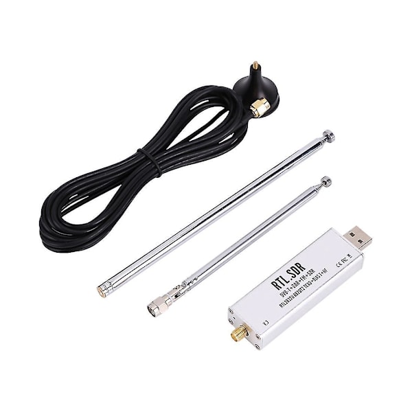 RTL SDR Mottaker V3 RTL2832U 0.1MHz-1.7GHz TCXO SMA Mottaker med Antenne-B13