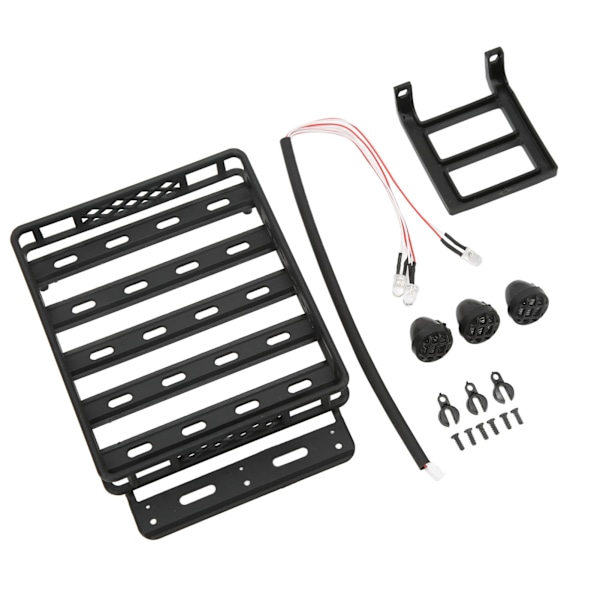 RC-takräcke med LED-lampor Universell simulering Bagagehållare Kit för 1/14 RC Biltillbehör