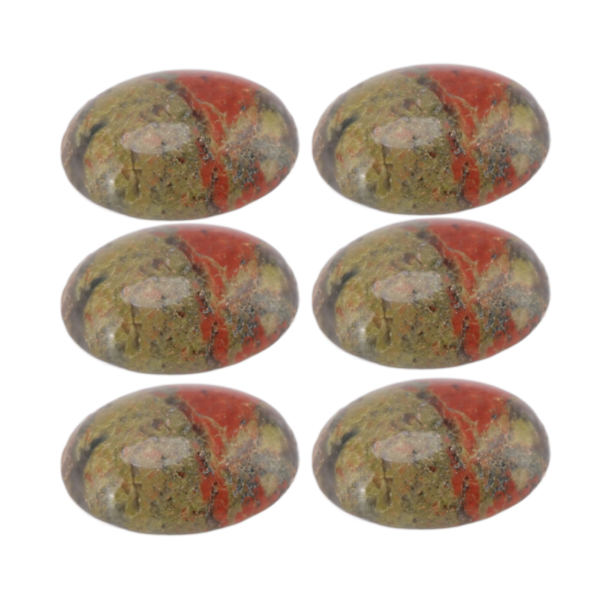 20st cabochons pärlor ovala äggformade slät yta Blomma grön polerade cabochons stenar för smyckenstillverkning