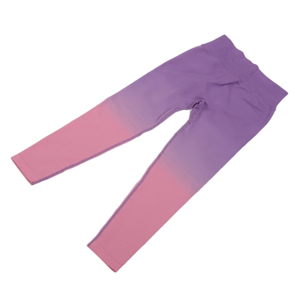 Sömlösa lyftande yogabyxor lila rosa gradient snabbtorkande högmidjade leggings för kvinnor dam flicka