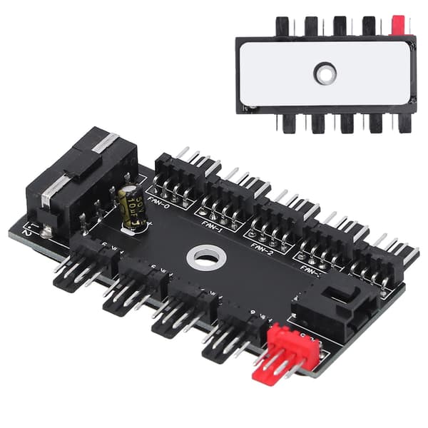 Chassifläktnav 4Pin-gränssnitt 10-vägs splitter hastighetsregulator datortillbehör 12V