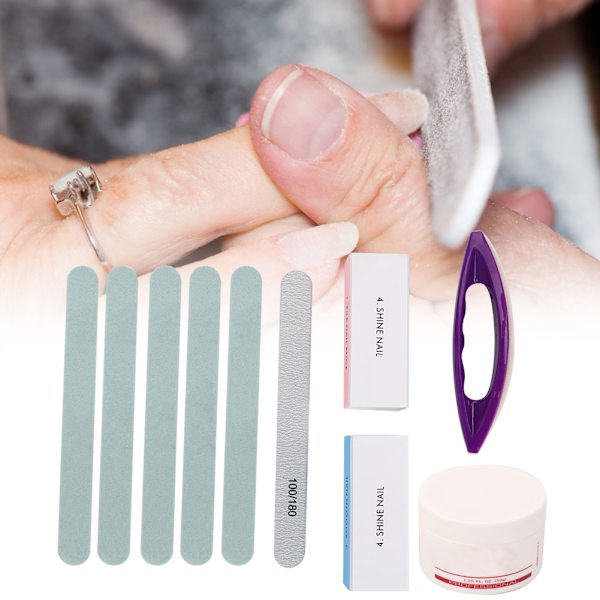 Kantfil Kit Manikyr Pedikyr Poleringsblock Nagelkonst Nagelvård Tillbehör Set 5st/set