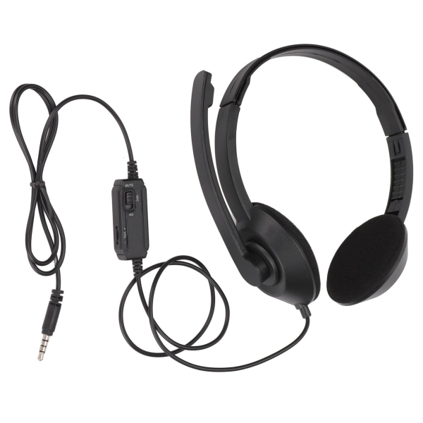 Kablet spillhodesett Stereo støyreduksjon 3,5 mm Over Ear-spillehodetelefon med mute mikrofon for Xbox One PC-mobiltelefon