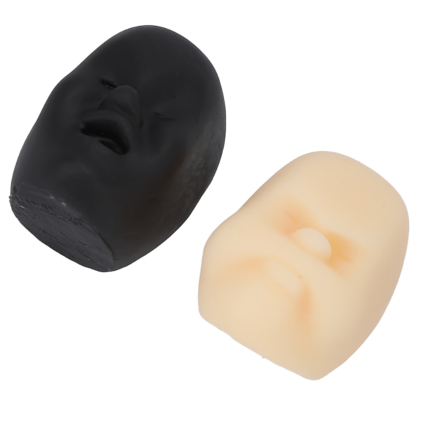 2 st Squeeze Ball Fidget Toy Stress Relief Face Design TPR Set Kit för barn Vuxna