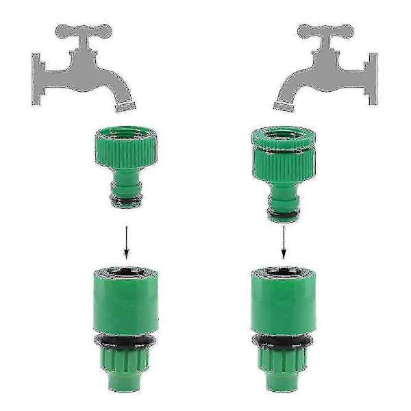 Hurtigkobling Slangeadapter Fitting 8mm Indvendig Diameter Slange Til Havevandingssystem 5 stk