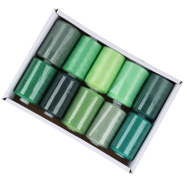 10 rullaa ompelulankaa Set Koti Pagoda Langat DIY Tarvikkeet 300 Jaardia 402Vihreä