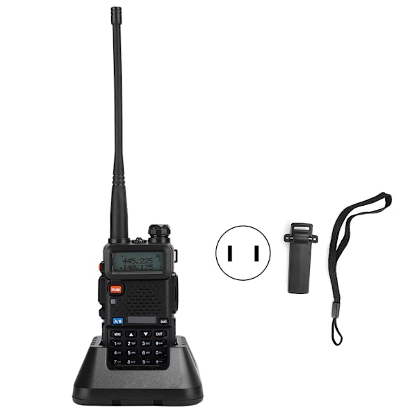 BF UV5R 8W Auton Kädessä Pidettävä Radiopuhelin Kaksikaistainen Kaksisuuntainen Radio Sisäänrakennetulla Akulla (100-240V)(US )