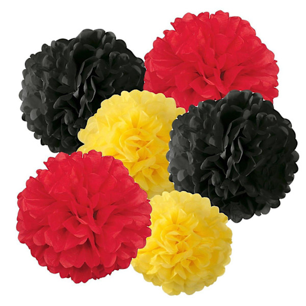 Mickey Mouse Papirvev Tassels - Gul, Svart, Rød Festartikler