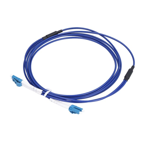 Optisk fiber patchkabel pansret jumper single mode 2-kernet optisk kabel LC/UPC‑LC/UPC Blå 5 meter