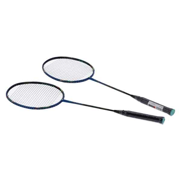 2 Badmintonracketset i lättviktskolfiberkomposit för vuxna