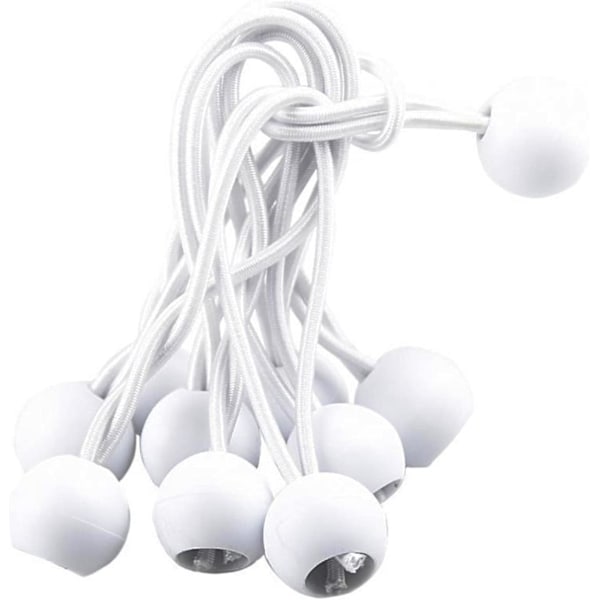 Sæt med 75 elastiske spændingsstrammere med kugler, elastiske bungee-elastiske kugler til markiser, telte, bannere og presenninger