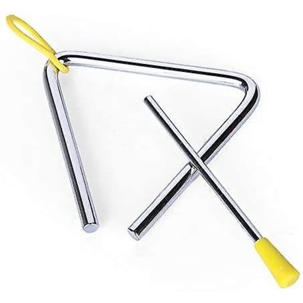 Stål Trekant Hånd Percussion Instrument 7 Tommer Slagstang til Rhythme Musik