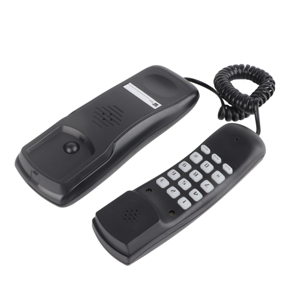 Hemtelefon Multifunktion Väggmonterbar Telefon för kontor Hem Hotell Badrum Svart