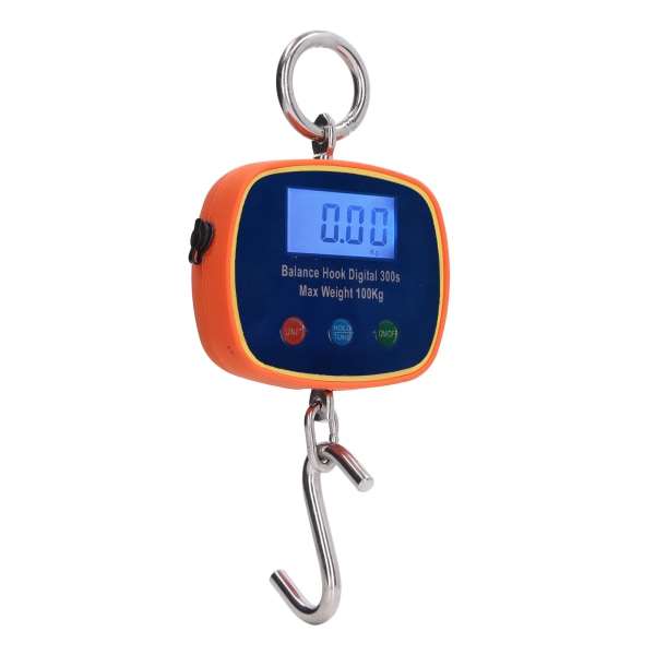 Digital krokvåg LCD-display Mini handhållen bärbar hängande balans kran Maximal vikt 100 kg 220LB 90-240V