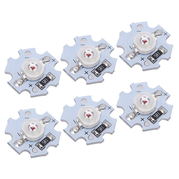 25 stk. 5V LED-chips 200LM 3W LED-pæreperler med høj effekt til DIY-belysningsarmaturer Rødt lys 620-625NM