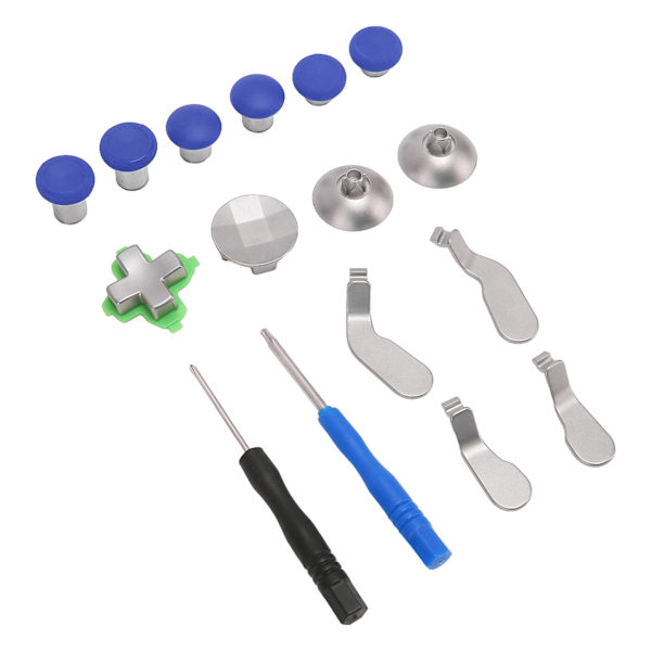 Håndtag Metal Nøgle Paddle Sæt Professionel Aluminiumlegering Erstatning Controller Nøgle Paddle Kit til PS4 Blå