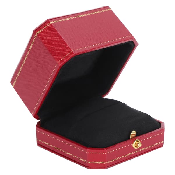 2 ST Ringask Smyckesförvaring Display Ring Presentfodral för Frieri Förlovning Bröllop Röd