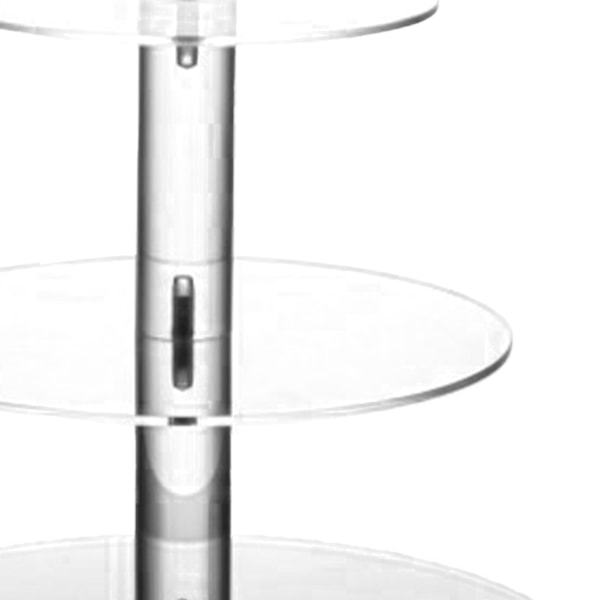 Kagefad Multi Rund Tiers Transparent Akryl Høj Stabilitet Cupcake Tårn til Display Servering Fest 3 Tier