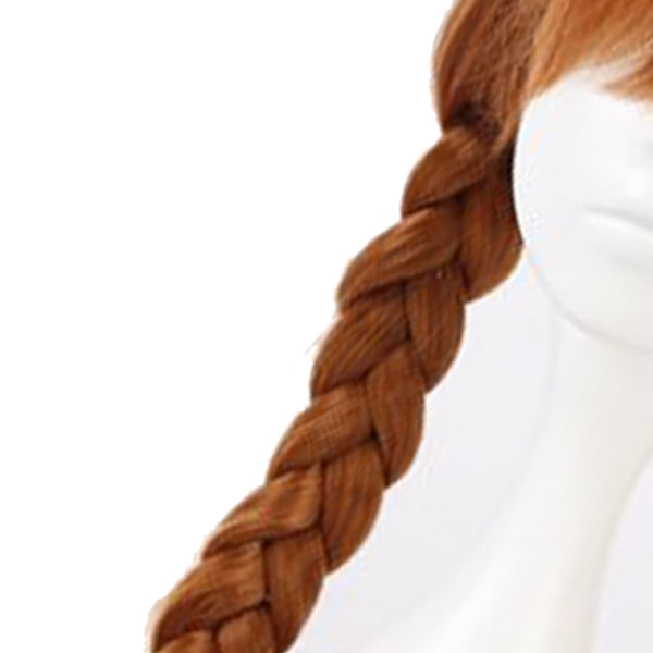 Lång rak flätad åkerfräken Peruk Brun Princess Kostym Cosplay Party peruker för små flickor Barn