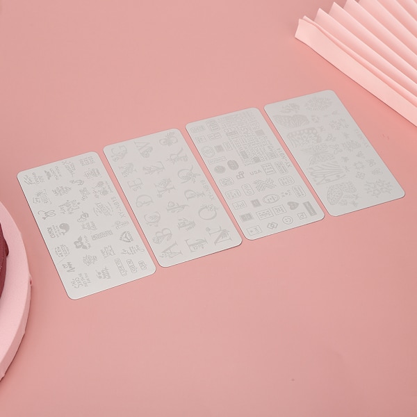 Neglestempling plader Stencils Mønster DIY Negle Printing Stempling skabelon Manicure Tool13-16