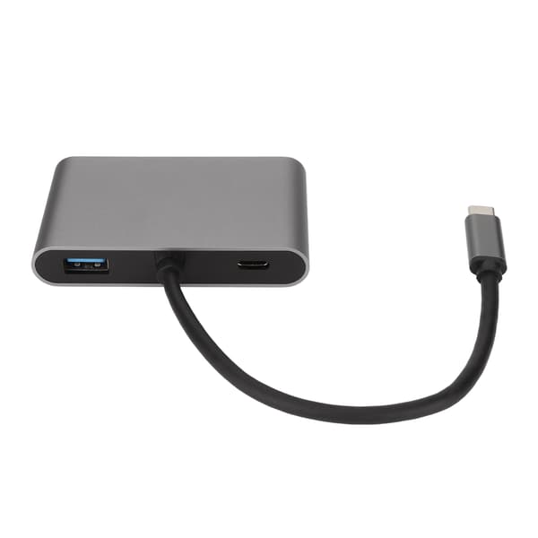 5-i-1 USB C-hub 4K stöder 3 bildskärmar 100W snabbladdning Typ C till dubbel High Definition Multimedia Interface VGA PD-hubb