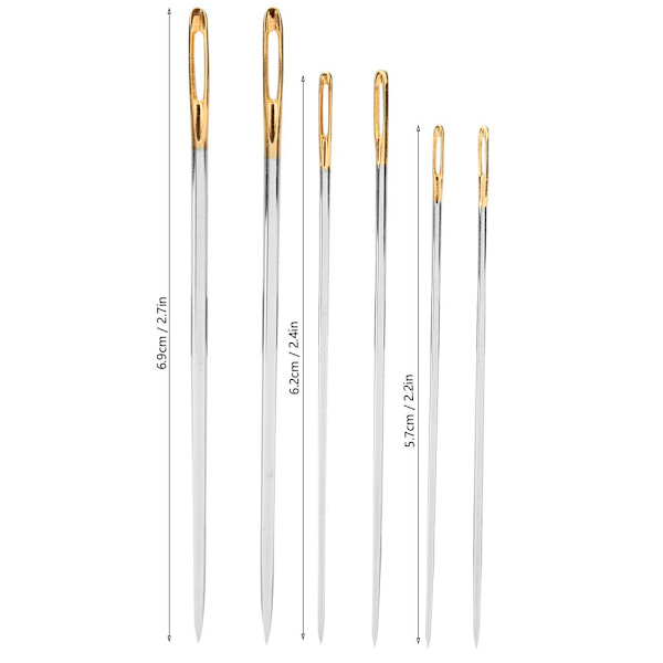 6 st 5,7/6,2/6,9 cm set Hushållsreparationskläder Handstickat nålsats