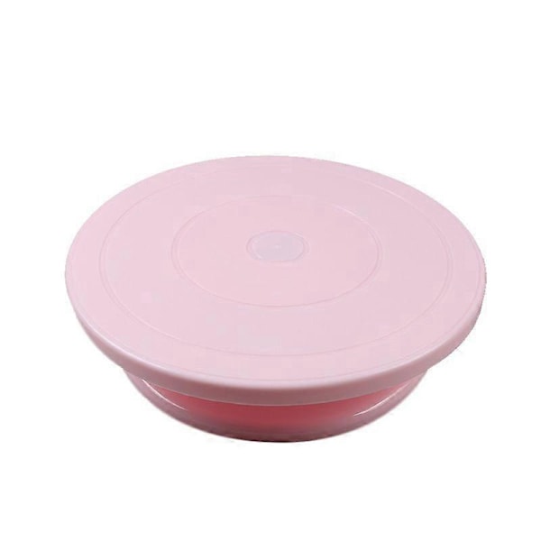 1 stk. Pink Roterende Kage Drejeskive, Glat Roterende Kagefod, Kage Dekoreringssæt Stativ