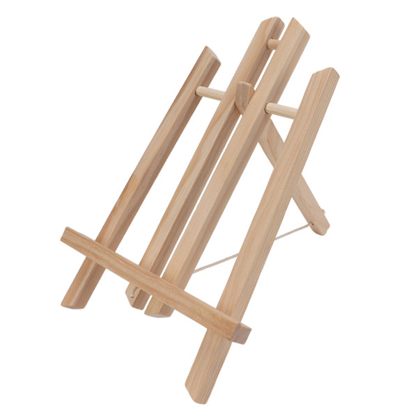 Liten Staffli 30cm/11.8in Trä Färg Tall Material Inbäddad Skruv Design Trapezformad Målning Stativ för Visning av Skyltar