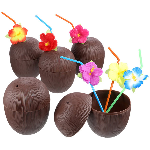 1kpl Coconut Cup Cocktaileihin Hawaiian Party muovinen juomapullo 56g