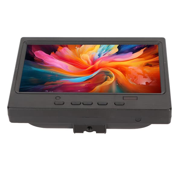 7 tums bärbar bildskärm 1024x600 stöder HD Multimedia Interface VGA AV bärbar skärm med stöd för PC 100‑240V järnfäste EU-kontakt